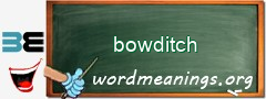 WordMeaning blackboard for bowditch